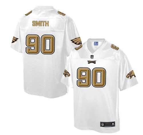 Men's Game Marcus Smith II Nike Jersey White - #90 Pro Line Fashion NFL Philadelphia Eagles